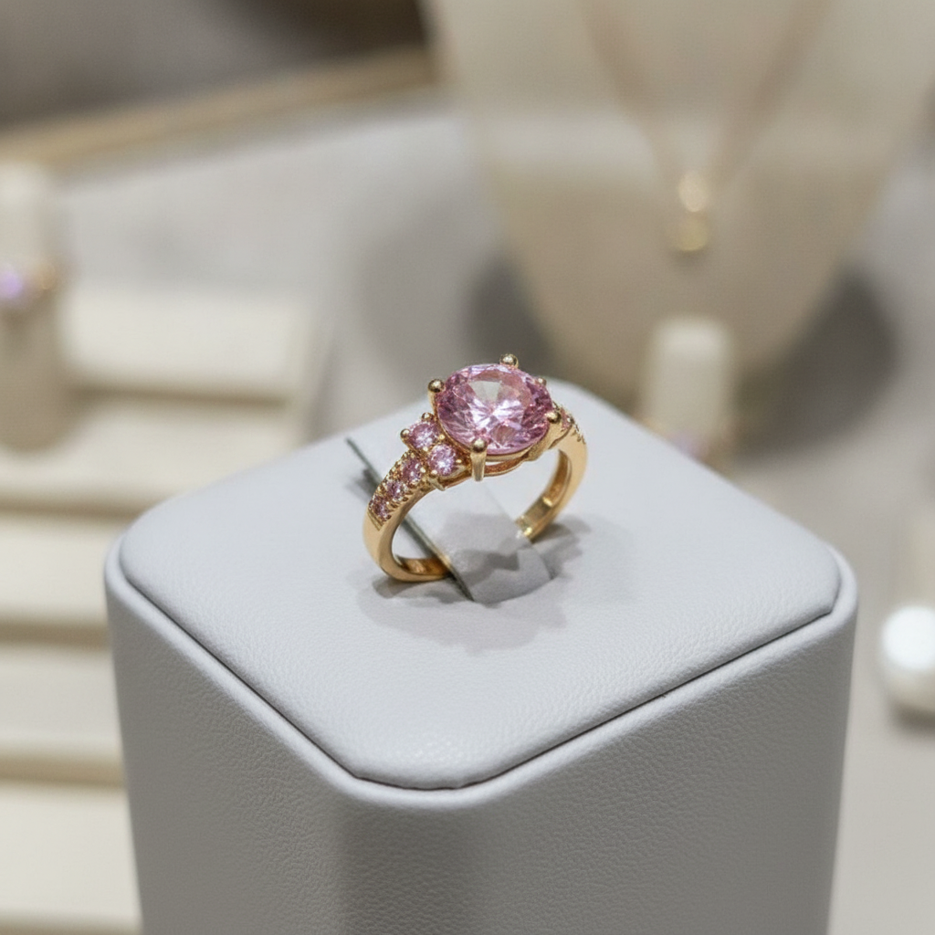 Celia Rosette Ring | White Gold