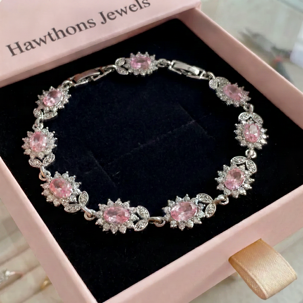 Iridessa Pinkthorn Bracelet | White Gold