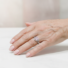 Amour Twist Halo Ring | White Gold