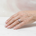 Amour Twist Halo Ring | White Gold