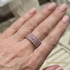 Blush Cascade Eternity Ring | White Gold