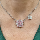 Cherry Blossom Necklace | White Gold