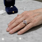 Couture Pave Square Ring | White Gold
