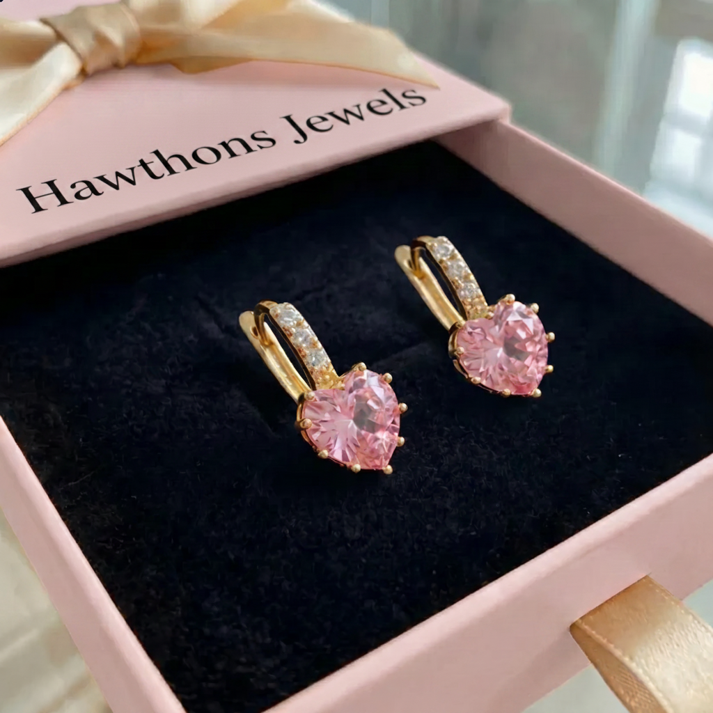 Cupid Glow Huggie Earrings | Gold