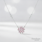 Petalglow Flower Pendant Necklace | White Gold