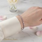 Pink Sapphire Prism Tennis Bracelet | White Gold