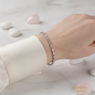 Pink Sapphire Prism Tennis Bracelet | White Gold