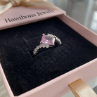 Pink Sapphire Vertex Ring | White Gold