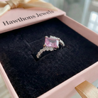 Pink Sapphire Vertex Ring | White Gold