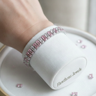 Pink Stripe Tennis Bracelet | White Gold
