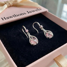 Rosalith Lumen Twist Earrings | White Gold