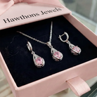 Rosalith Lumen Twist Jewelry Set | White Gold