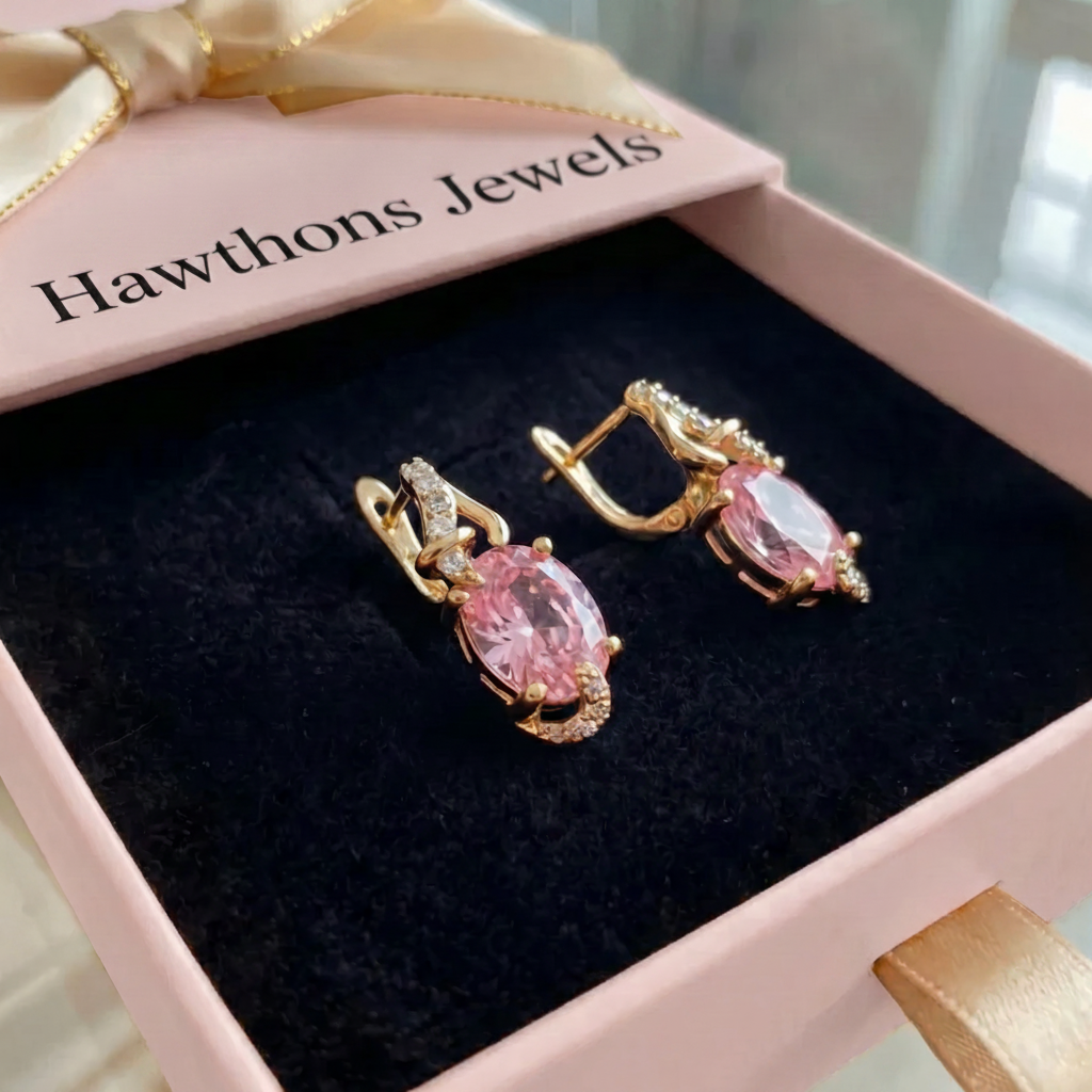 Rose Dawn Drop Earrings | Gold