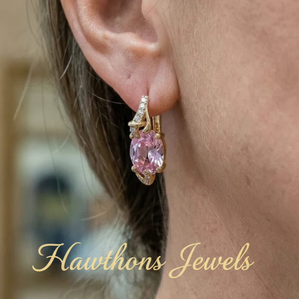 Rose Dawn Drop Earrings | Gold