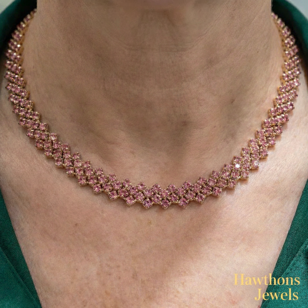 Rose Ember Line Necklace | Gold