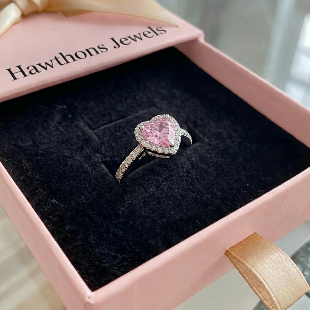 Rosekiss Heart Ring | White Gold